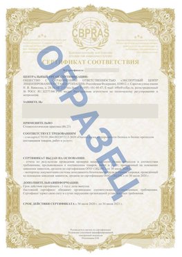 Образец Сертификат СТО 01.064.00220722.2-2020 Выкса Сертификат СТО 01.064.00220722.2-2020 